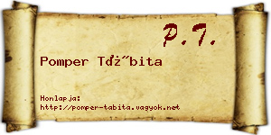 Pomper Tábita névjegykártya